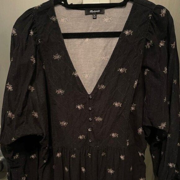 Corduroy Quilted-Bib Mini Dress in Blurred Ikat - Picture 8 of 16